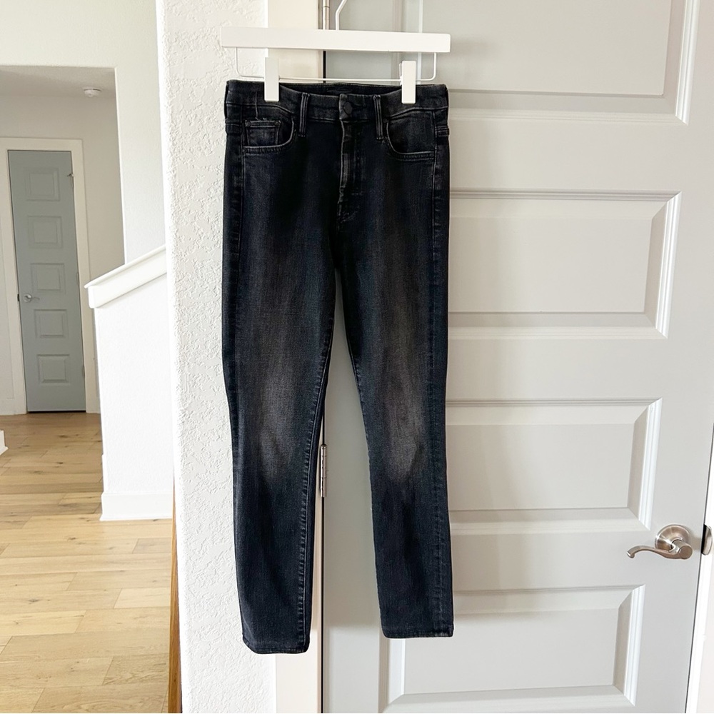 Mother High Waisted Looker Jeans Black Hawk - Picture 4 of 7